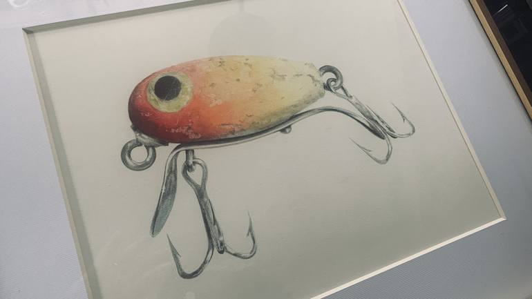 Original Pop Realism Fish Drawing by Mike Pitzer