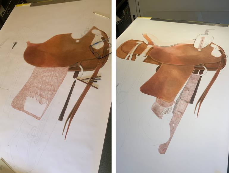 Original Illustration Horse Drawing by Mike Pitzer