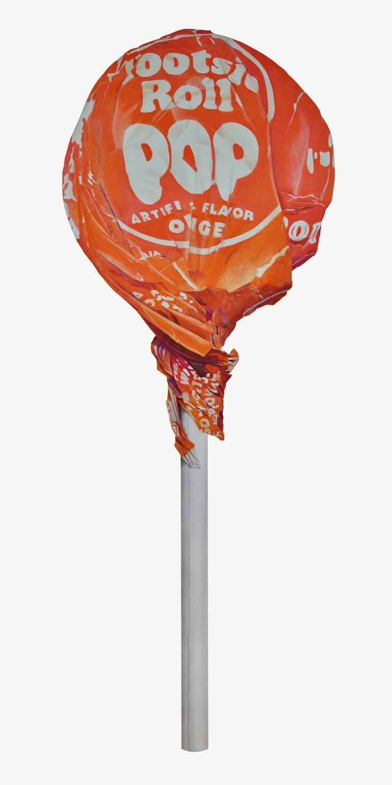 Orange Tootsie Pop No. 2 Drawing by Mike Pitzer