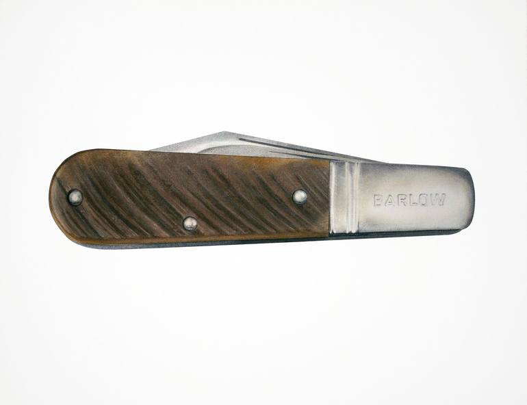 Vintage Barlow Pocket Knife Drawing by Mike Pitzer
