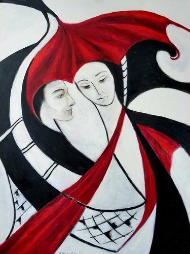 Original Surrealism Love Paintings by Olga Sheymov