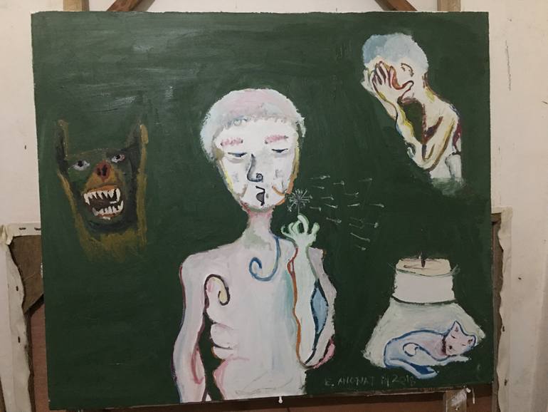 Original Conceptual People Painting by Enrique Iii Anonat