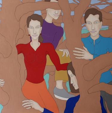 Original Figurative Tree Paintings by Nicola Leoni