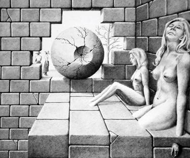 Print of Surrealism Women Drawings by john rothschild
