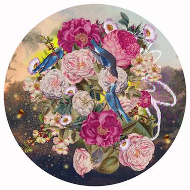 Original Symbolism Floral Mixed Media by Alexandra Gallagher