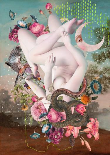 Original Surrealism Women Mixed Media by Alexandra Gallagher
