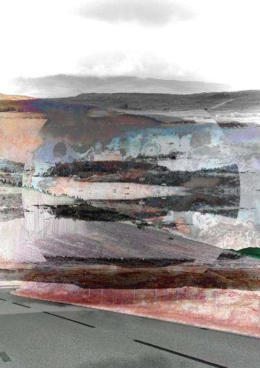 Print of Abstract Landscape Collage by Alexandra Gallagher