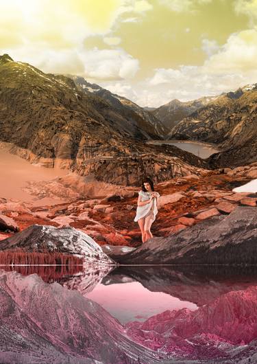 Original Surrealism Landscape Collage by Alexandra Gallagher