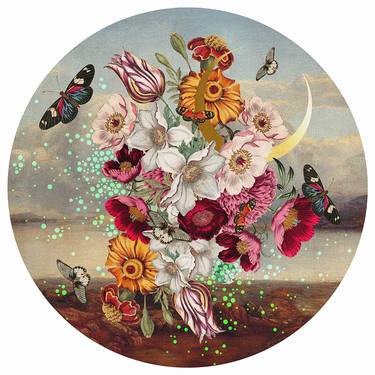 Original Surrealism Floral Collage by Alexandra Gallagher