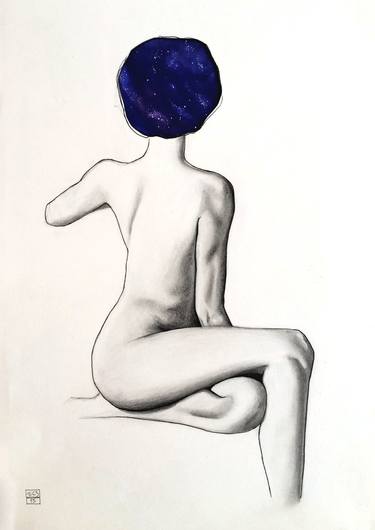 Print of Fine Art Nude Drawings by Elena C Stein