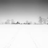 Dutch Dike in Snow, 1/1 Awarded Single Edition Fine Art Print by Frank Peters