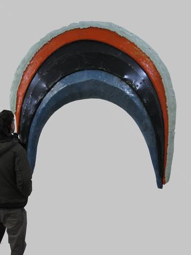 Wallsculpture 1; colored oil fields serie thumb