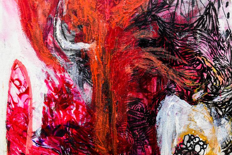 Original Abstract Expressionism Abstract Painting by Cris John Sy
