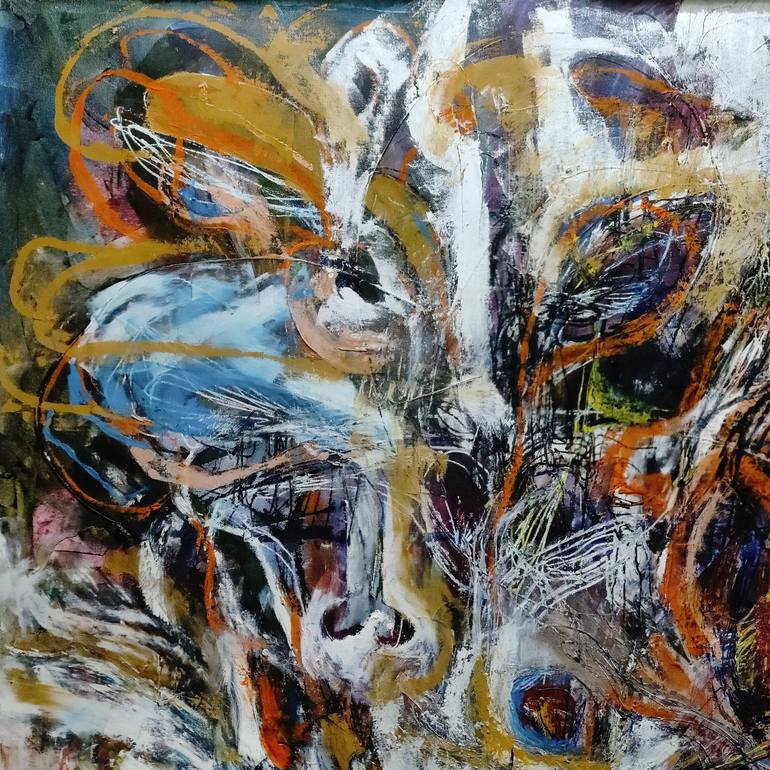 Original Abstract Expressionism Abstract Painting by Cris John Sy