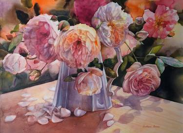 Print of Realism Floral Paintings by Svetlana Orinko