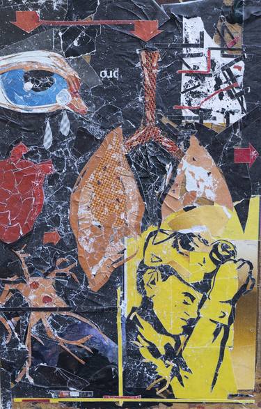 Original Expressionism Science/Technology Collage by Sinkovics Ede