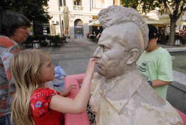 Original Street Art Political Installation by Sinkovics EdE