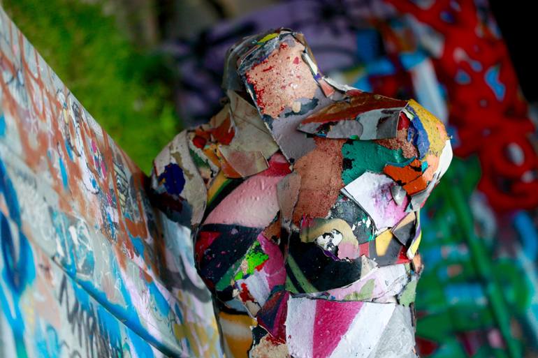 Original Abstract Expressionism Erotic Sculpture by Sinkovics Ede