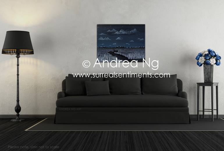 Original Surrealism Landscape Painting by Andrea Ng