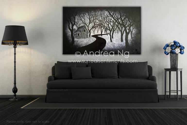 Original Abstract Expressionism Landscape Painting by Andrea Ng