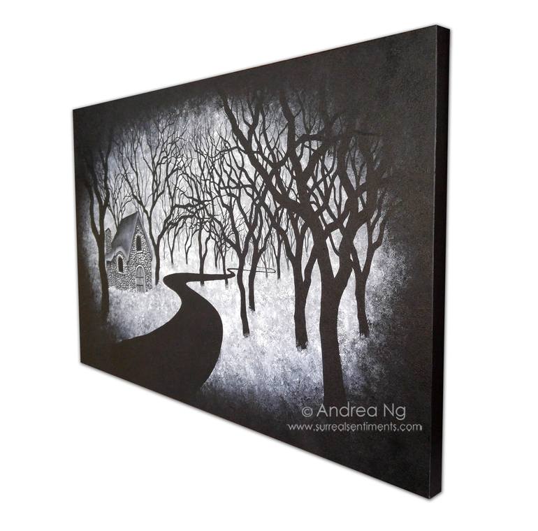 Original Abstract Expressionism Landscape Painting by Andrea Ng