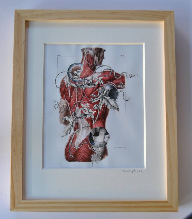 Original Figurative Body Collage by Axelle Kieffer