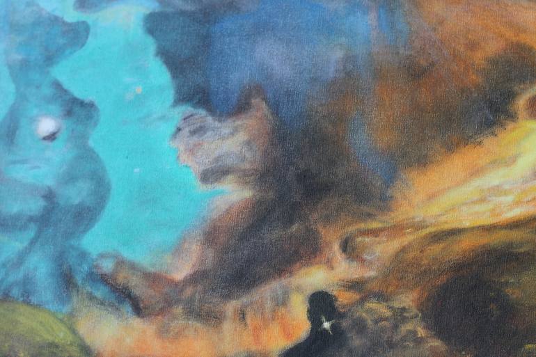 Original Conceptual Outer Space Painting by Pamela Ekstrom