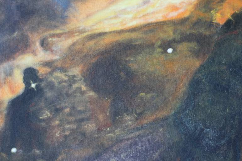 Original Conceptual Outer Space Painting by Pamela Ekstrom