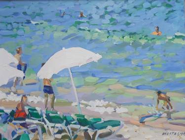 Original Expressionism Beach Paintings by Anastasija Koerkovitsj