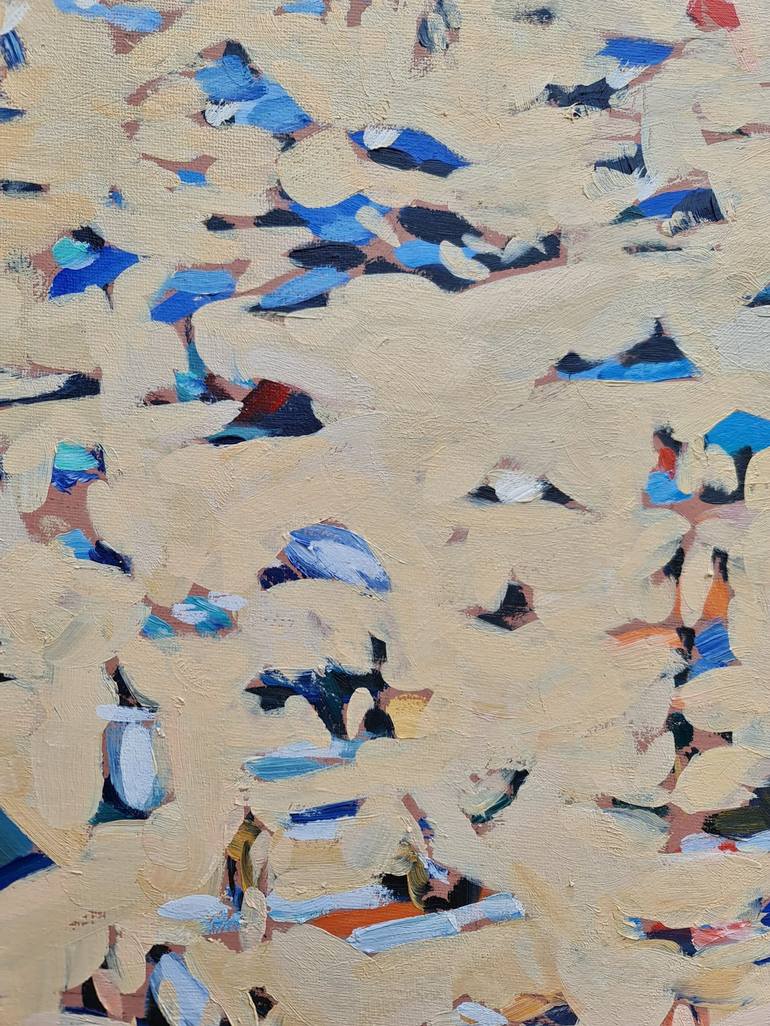 Original Abstract Expressionism Beach Painting by Anastasija Koerkovitsj