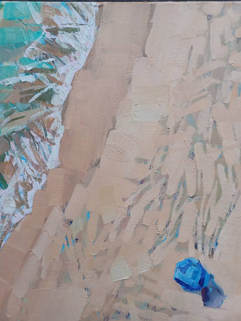 Original Expressionism Beach Painting by Anastasija Koerkovitsj