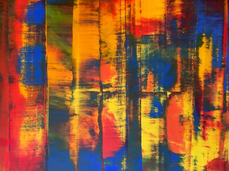 Original Fine Art Abstract Painting by Julijana Ravbar