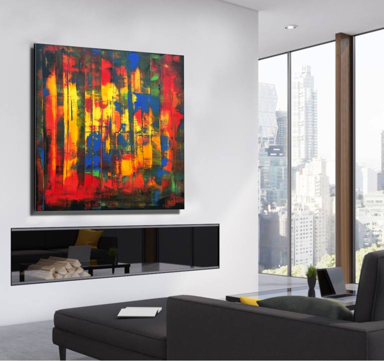 Original Fine Art Abstract Painting by Julijana Ravbar