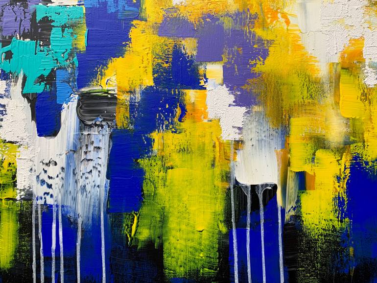 Original Abstract Expressionism Abstract Painting by Julijana Ravbar