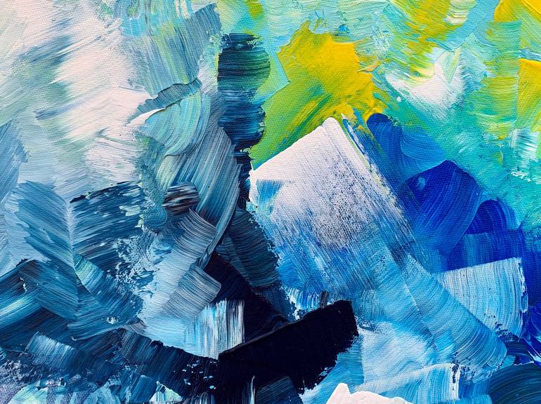 Original Abstract Expressionism Abstract Painting by Julijana Ravbar