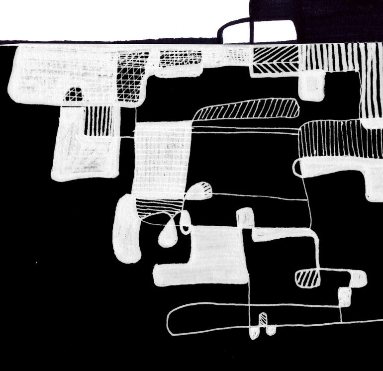Original Abstract Architecture Drawing by Marina Marincheva - Kozarska
