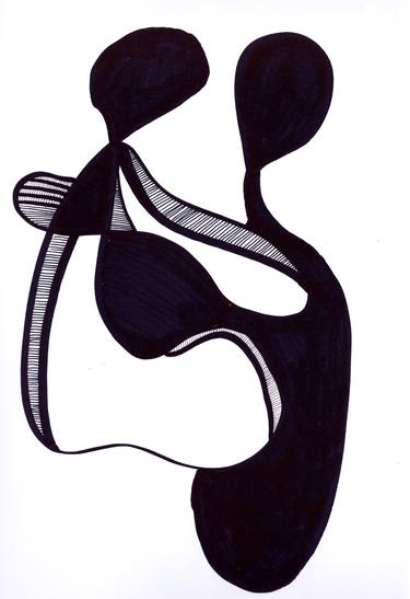 Original Abstract Body Drawings by Marina Marincheva - Kozarska
