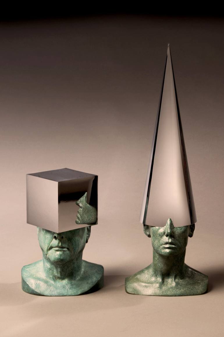 Original People Sculpture by Steven Michael Beck