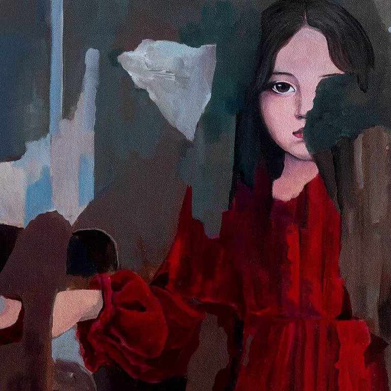 Original Conceptual Women Painting by Xinmo Li