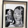 Lace Portrait # 23 , Box Frame black wood/Plexiglas: 63cm x 53cm x 6cm || 24.8'' x 20.87'' x 2.36''