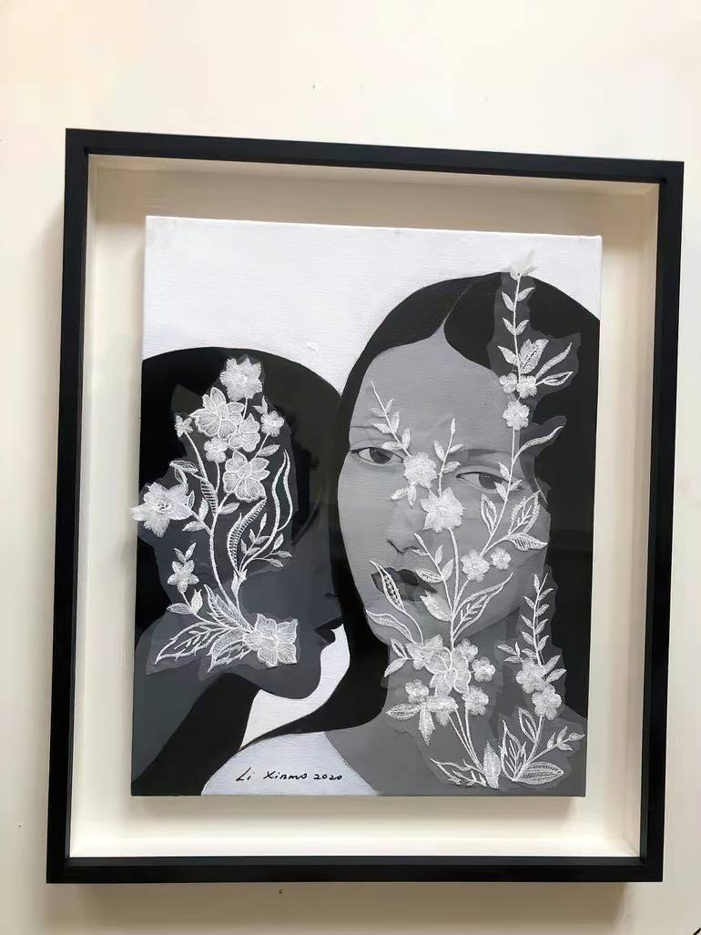 Original Conceptual People Painting by Xinmo Li