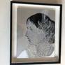 Lace Portrait # 20, Box Frame black wood/Plexiglas: 63cm x 53cm x 6cm || 24.8'' x 20.87'' x 2.36''
