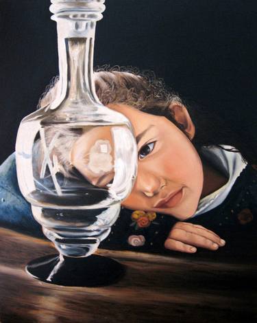 Print of Realism Children Paintings by Rosa Borreale