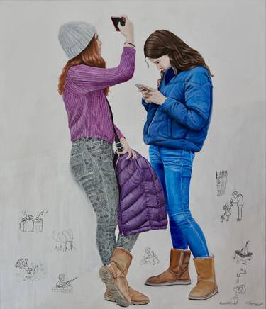 Original Figurative People Paintings by Rosa Borreale