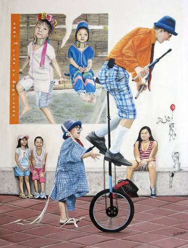 Original Realism Children Paintings by Rosa Borreale