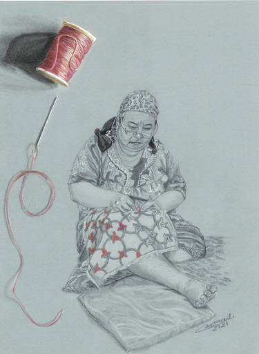 Print of Women Drawings by Rosa Borreale