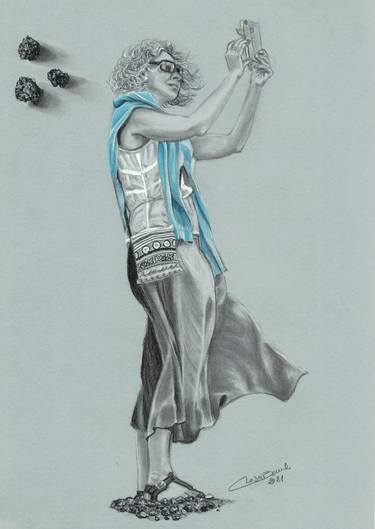 Print of Figurative People Drawings by Rosa Borreale