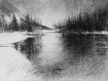Original Landscape Drawing by Eva Asquith Wilson
