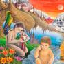 This Digital collage is an upgrade to original mixed media painting, showing periods in our life having influence through the various deities