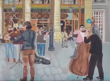 Original Impressionism Cities Painting by Christina Borg